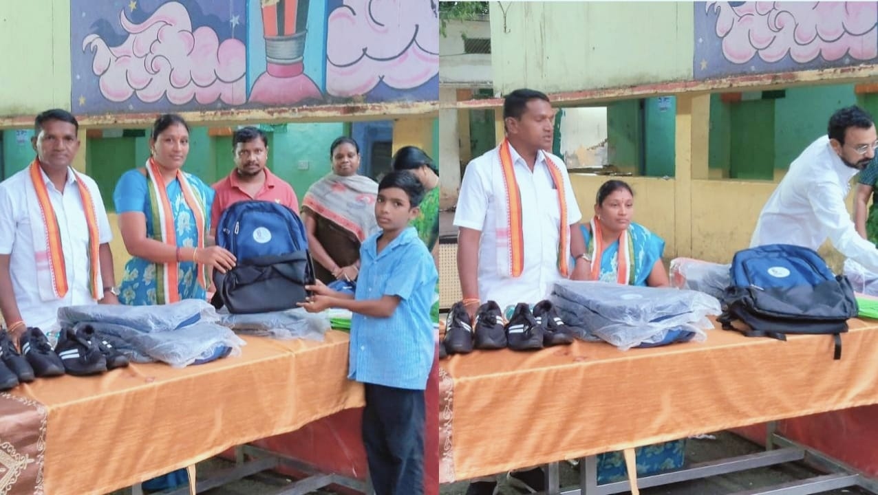 క్రీడా సామాగ్రిని పంపిణీ చేసిన సర్పంచ్ మాధవరావు..